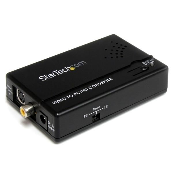 Adaptador Conversor de S-Video - Video Compuesto y por Componentes RCA a VGA