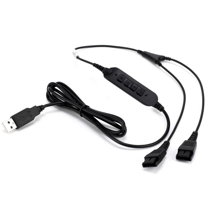 Cleyver Cable Y USB-QD para Jabra
