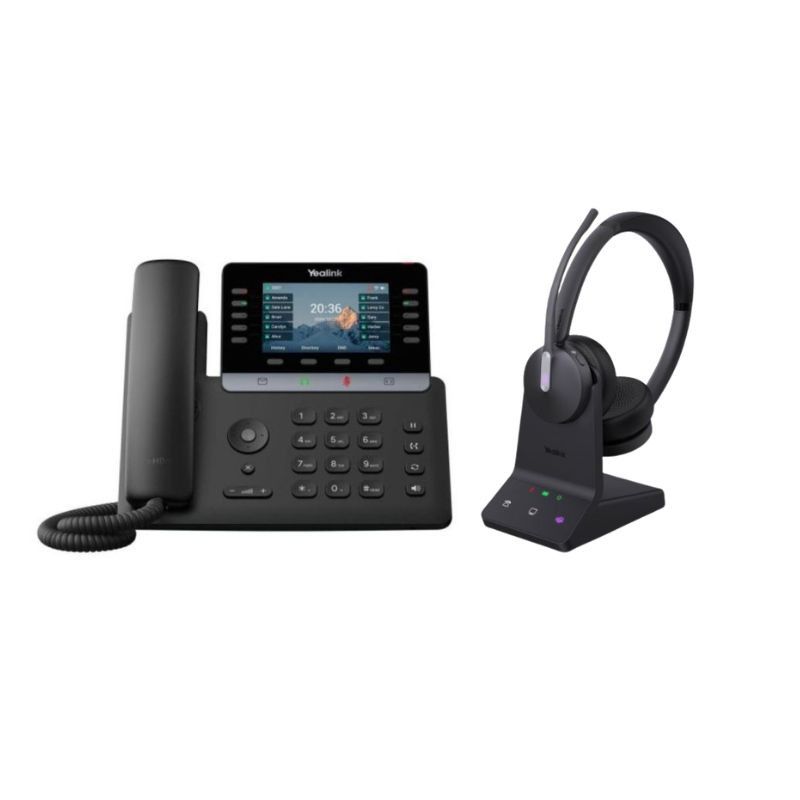 Pack Teléfono IP Yealink T74W + Yealink WH64 Auricular Inalámbrico Duo