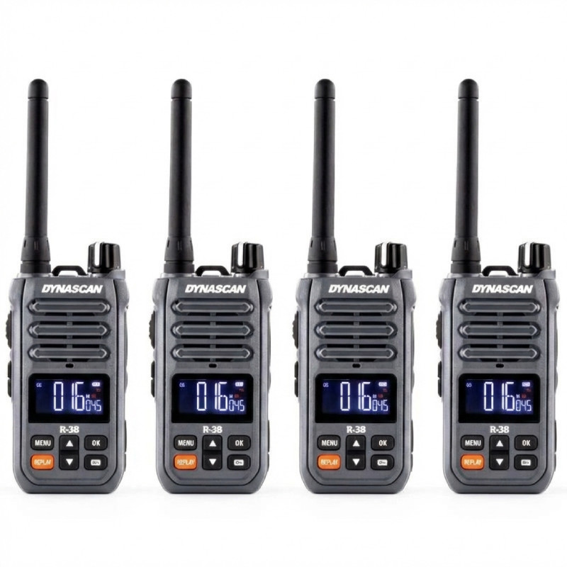 Pack 4 Walkie Talkies Dynascan R38 PMR446