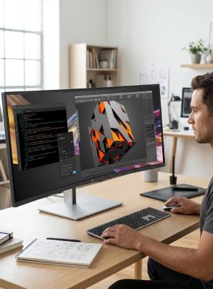 HP Serie 7 Pro 738pu Monitor Curvo WQHD+ Thunderbolt 37,5&quot; - Onedirect