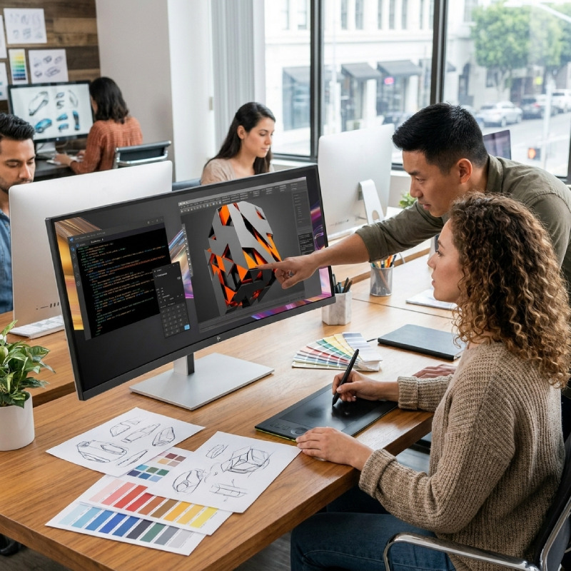 HP Serie 7 Pro 738pu Monitor Curvo WQHD+ Thunderbolt 37,5