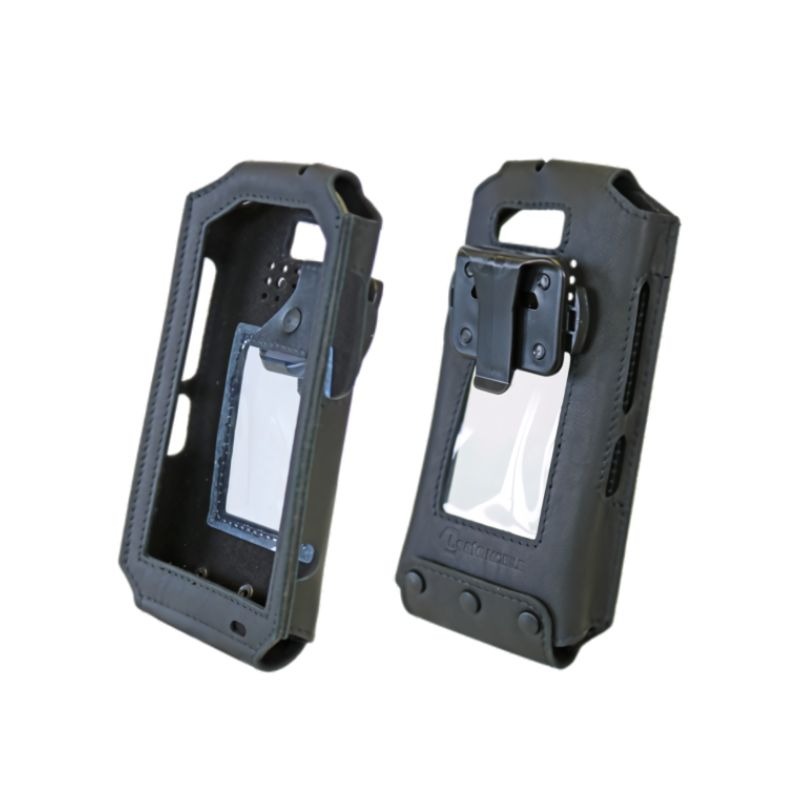 i.safe MOBILE IS540 Funda de Cuero Negra con Clip