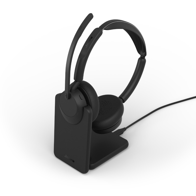 Jabra Evolve3 45 Duo USB-C UC con Base de Carga
