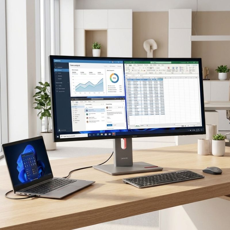 Lenovo ThinkVision P34WD-40 Monitor Curvo WQHD USB-C