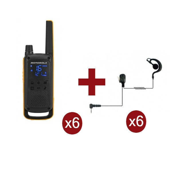 Motorola Talkabout T82 Extreme x 6 + Kit guardaespaldas x 6