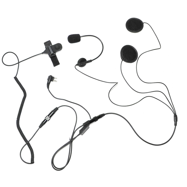 Micrófono-auricular para casco compatible con Motorola 2 pins