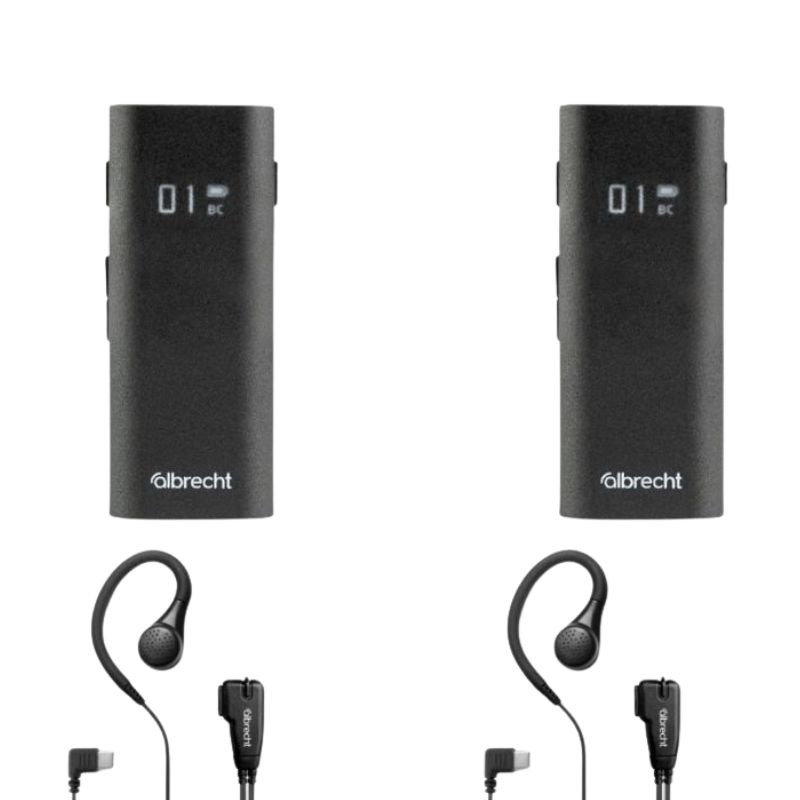 Pack 2 Albrecht Tectalk Biz + 2 auriculares PTT