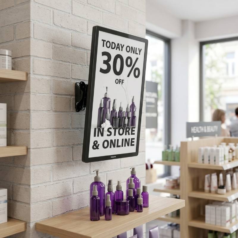 Pack Philips Tableaux ePaper 25" + soporte mural inclinable