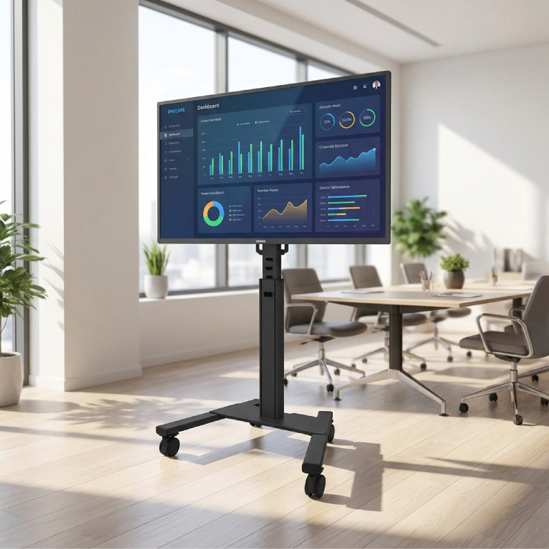 Pack pantalla 4K Philips 55BDL3650Q 55'' + soporte móvil Neomounts