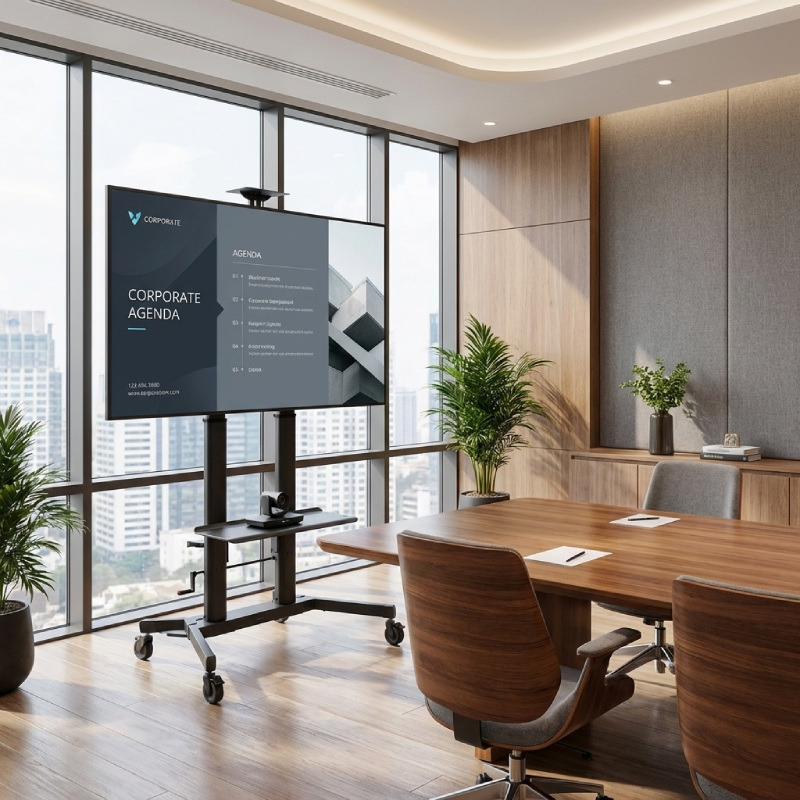 Pack pantalla 4K Samsung QBC 75" + soporte móvil Vision VFM-F26