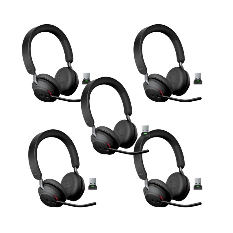 Pack de 5 Jabra Evolve2 65 Duo MS USB-A