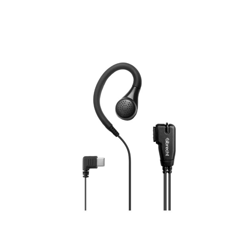 Albrecht TecTalk Biz Auricular contorno de oreja con PTT (cable 50 cm, USB-C)