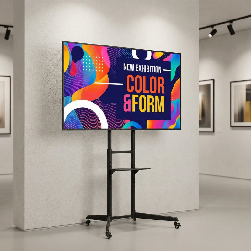 Pack BenQ SL4304 + Soporte de Suelo con Ruedas Neomounts FL50-550BL1