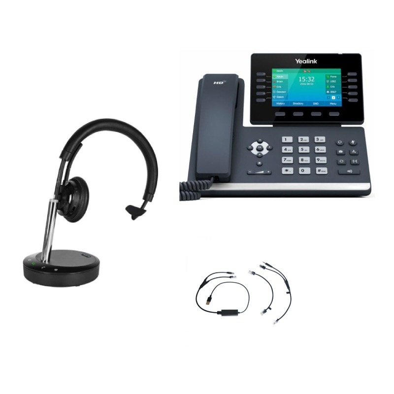 Pack Yealink T54W+ descolgador electrónico+Cleyver DECT Office
