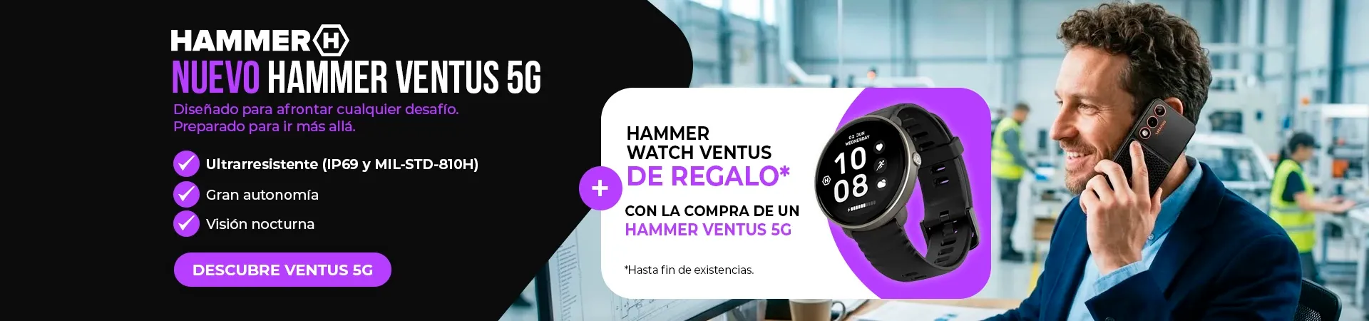 HAMMER Ventus 5G Smartphone Rugged 256GB