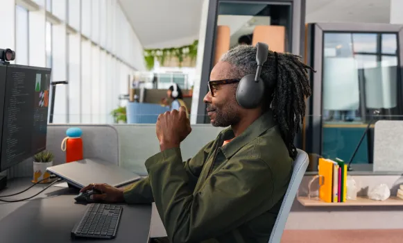 Auriculares Bluetooth profesionales con micrófono para ordenador