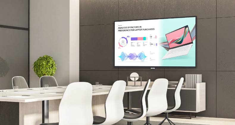 Lg es una pantalla ofrece una experiencia visual excepcional, perfecta para sala de reuniones