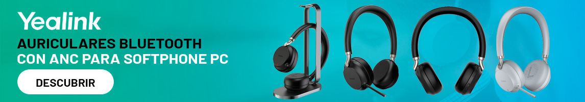 Auriculares bluetooth con anc para softphone pc