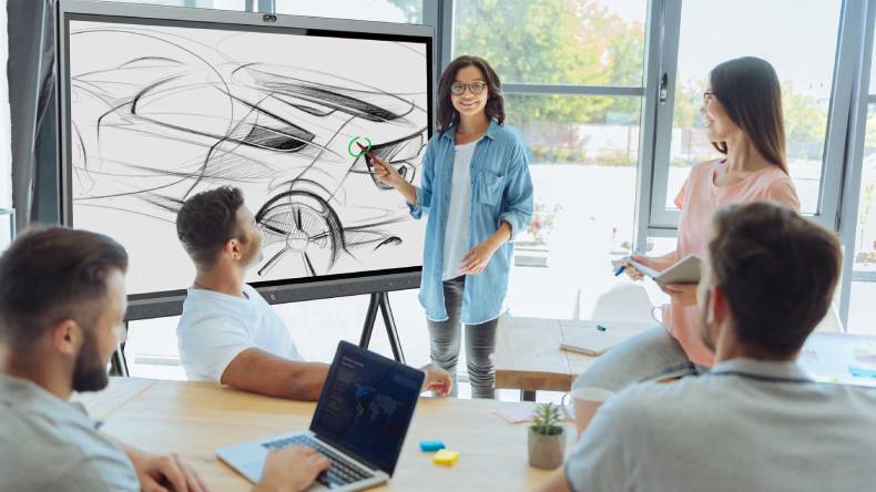 MeetingBoard de 65, es una pantalla profesional innovadora, inteligente y fina