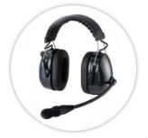 Auriculares protetores auditivos com walkie talkie integrado
